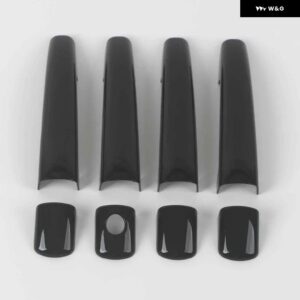 プジョー 308 SW CC RCZ 2007-2013 ブラックカーボンクロームカー ドアハンドル カバー トリム ステッカー スタイリング 自動車アクセサリー - black