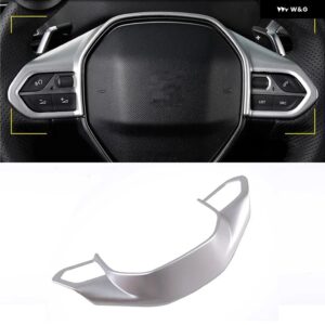 プジョー 3008 5008 GT 2017 - 23 3008GT 5008GT 車用 ステアリングホイール ボタン カバー トリム アクセサリー - Silver