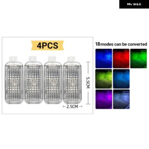 フォルクスワーゲン VW トゥアレグ 7L 7P 2004 - 10 - 2019 - 23 車用フットウェルライトアクセサリー - 4pcs