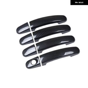 フォード C-MAX 2004-2010 MK1 C MAX カーボン クローム カー ドアハンドル カバー 装飾 トリム スタイリング アクセサリー - CARBON