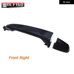 ブラック 外側 アウター ドアハンドル フロント リア 左 右 トヨタ シエナ 2004 - 10 69211-AE010 - Front Right