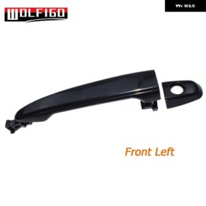 ブラック 外側 アウター ドアハンドル フロント リア 左 右 トヨタ シエナ 2004 - 10 69211-AE010 - Front Left