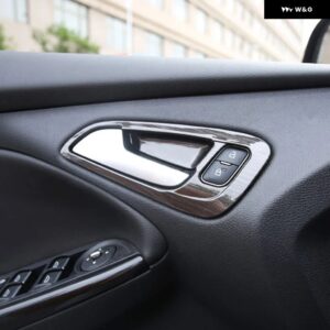 フォード フォーカス 3 4 2015 - 2017 LHD 車内 インテリア インナー ドアハンドル カバー ドアボウル トリム ステッカー アクセサリー - Peach pattern