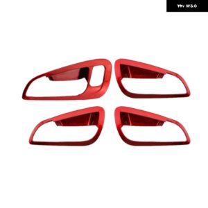 フォード フォーカス 3 4 2015 - 2017 LHD 車内 インテリア インナー ドアハンドル カバー ドアボウル トリム ステッカー アクセサリー - red