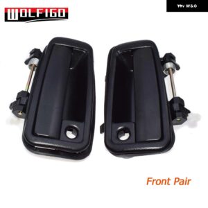 ブラック トヨタ カローラ 1988-1992 車外側 ドアハンドル フロント リア 左 右 69210-12110 69220-12110 - Front Pair