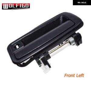 ブラック トヨタ カローラ 1988-1992 車外側 ドアハンドル フロント リア 左 右 69210-12110 69220-12110 - Front Left