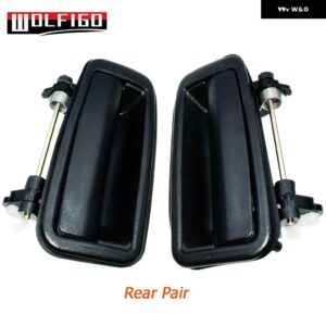 ブラック トヨタ カローラ 1988-1992 車外側 ドアハンドル フロント リア 左 右 69210-12110 69220-12110 - rear pair