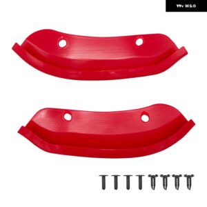 フロントスプリッター バンパー リップ プロテクター ダッジ チャレンジャー ヘルキャット ワイドボディ 2015-2021 2個 - Red