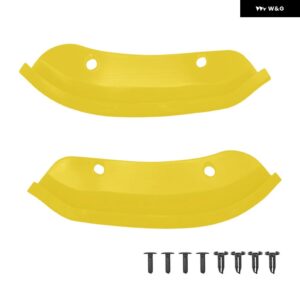 フロントスプリッター バンパー リップ プロテクター ダッジ チャレンジャー ヘルキャット ワイドボディ 2015-2021 2個 - Yellow