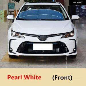 フロント バンパー 牽引フックアイカバー トレーラーキャップ グリル シェル トヨタ カローラアルティスSEADN 2019 - 21 - Pearl White