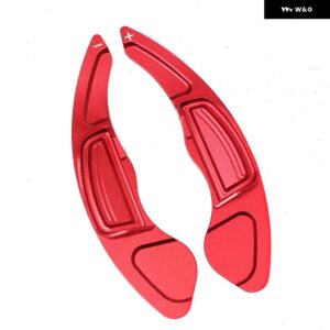 ペア ステアリングホイール パドル シフト エクステンダーカーエクステンション シフター アルミ ホンダ シティ シビック 第8世代CR-Vオートカー - Red