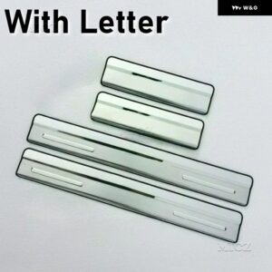 フォルクスワーゲン トゥアレグ LED 2011 - 2018 カー スタイリング ステンレス カードアカバー 外側ドアシルプレート - NO LEED