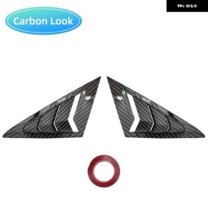 フロントトライアングルウィンドウルーバー VW ゴルフ 7 MK7 MK7.5 2013-2019 サイドシャッターシェード カバー トリム ステッカー - Carbon Look