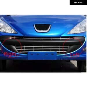 プジョー 207フロントバー バルブ に適合自動車フロント バンパー トレーラーカバー ブラックプライマートレーラーキャップ 装飾 カバー - A pair of prices