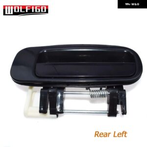 ブラック 車 外装 外側 ドアハンドル フロント リア 左/右 1992-1996 トヨタ カムリ 6922033020 6921033010 - Rear Left