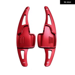 ペアカーオート ステアリングホイール シフト パドルエクステンダー ステッカー アルミ フォード フォーカス クーガエコスポーツクーパーカーアクセサリー - Red