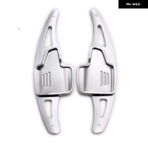 ペアカーオート ステアリングホイール シフト パドルエクステンダー ステッカー アルミ フォード フォーカス クーガエコスポーツクーパーカーアクセサリー - Silver