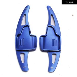 ペアカーオート ステアリングホイール シフト パドルエクステンダー ステッカー アルミ フォード フォーカス クーガエコスポーツクーパーカーアクセサリー - Blue