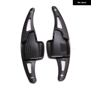 ペアカーオート ステアリングホイール シフト パドルエクステンダー ステッカー アルミ フォード フォーカス クーガエコスポーツクーパーカーアクセサリー - black