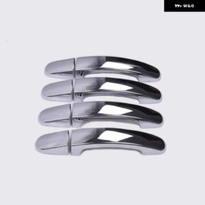 フォード トランジット カスタム トルネオ カスタム 2013-2017 カーボン クローム カー ドアハンドル カバー トリム オーバーレイ スタイリング - Silver