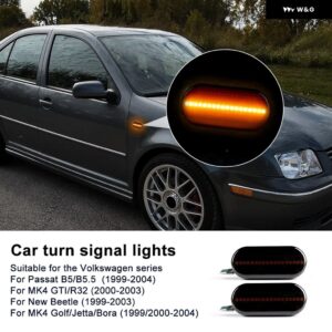 フォルクスワーゲン VW ボラ ゴルフ 3 4 MK4 ジェット パサート SEAT イビサ T5 2X LED ウィンカーライト ダイナミックサイドマーカー ウィンカー - NO Dynamic Light