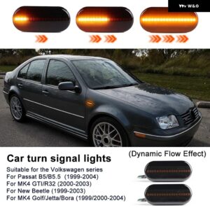 フォルクスワーゲン VW ボラ ゴルフ 3 4 MK4 ジェット パサート SEAT イビサ T5 2X LED ウィンカーライト ダイナミックサイドマーカー ウィンカー - Dynamic Light