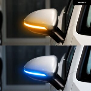 フォルクスワーゲン ゴルフ MK7 7 GTI R GTD ダイナミック ブリンカー LED ウィンカー RLINE トゥーラン ミラー ライト - Blue-Yellow