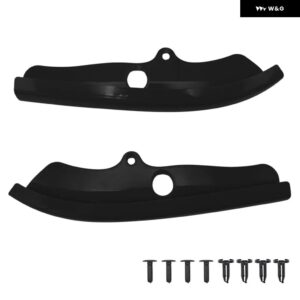 フロント バンパー スプリッター プロテクター リップスポイラー ディフューザーガードカバー ダッジ チャレンジャーR/Tスキャットパック 2015-2022 2個 - black