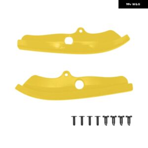 フロント バンパー スプリッター プロテクター リップスポイラー ディフューザーガードカバー ダッジ チャレンジャーR/Tスキャットパック 2015-2022 2個 - Yellow