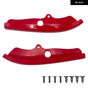 フロント バンパー スプリッター プロテクター リップスポイラー ディフューザーガードカバー ダッジ チャレンジャーR/Tスキャットパック 2015-2022 2個 - Red