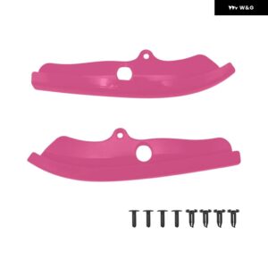 フロント バンパー スプリッター プロテクター リップスポイラー ディフューザーガードカバー ダッジ チャレンジャーR/Tスキャットパック 2015-2022 2個 - Pink