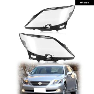 レクサス LS460 2006 - 09 460H 600HL ヘッドライト レンズ クリアシェル ヘッドライト カバー ランプシェード - Pair