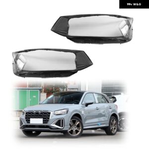 アウディ Q2 2022 2023 車用 ヘッドライト レンズ シェルランプシェード クリア ヘッドランプ カバー - 2pcs pair light