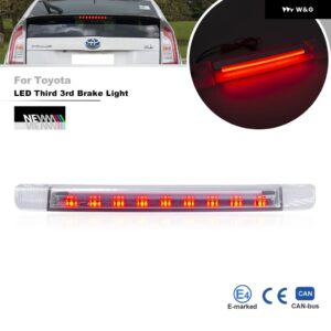 2-IN-1 ランニングレッドLEDサード ブレーキライト トヨタ プリウスC /プリウスV 12-18 プリウスハイブリッド 09-15 4ランナー ハイランダー シエナ - Clear Lens