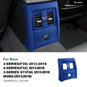 車用リア エアベント アウトレット カバー - イタリア製スーパースエード BMW 3シリーズ F30 F31 4シリーズ F32 F33 3シリーズ GT F34 F36 M3 M4 2013-2018 - blue