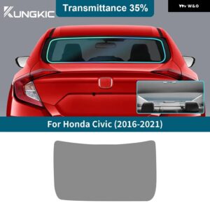 プレカット全面ウィンドウフィルムティントシェード % ホンダ シビック セダン 2016-2021 カーウィンドウフォイル ソーラープライバシーUV ステッカー - 35Percent VLT Rear