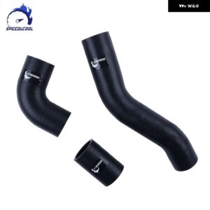 1994-1998 ランドローバー ディフェンダー 90 110 130 300TDI 車用 シリコン エア ターボ インタークーラー チューブ パイプ ホース キット - Matt Black