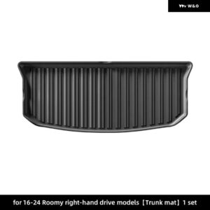 RHD トヨタ ROOMY 2016-2024 車用 トランク マット TPE フロアマット 全ウェザー型 滑り止め リア トランク マット カーゴライナー 汚れ防止 パッド - Trunk Mat