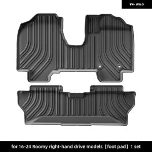 RHD トヨタ ROOMY 2016-2024 車用 トランク マット TPE フロアマット 全ウェザー型 滑り止め リア トランク マット カーゴライナー 汚れ防止 パッド - RHD Floor Mat