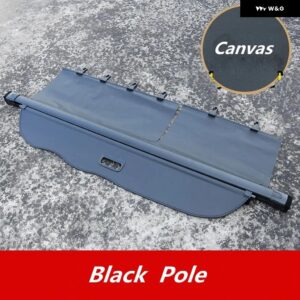 トヨタ ランドクルーザー プラド 7人乗り トランク カーゴカバー LC150 FJ150 2010-2022 格納式カーゴカバー ラゲッジ キャリア カーテン - 7 Seat Black Canvas