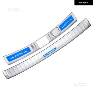 カーアクセサリー 三菱 アウトランダー 2013-2018 ステンレス トランク スレッショルド ガードプレート 傷防止 - Silver Brushed A