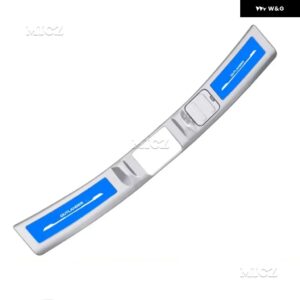カーアクセサリー 三菱 アウトランダー 2013-2018 ステンレス トランク スレッショルド ガードプレート 傷防止 - Silver Brushed B