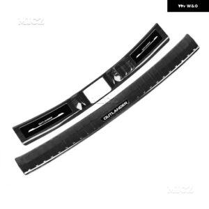 カーアクセサリー 三菱 アウトランダー 2013-2018 ステンレス トランク スレッショルド ガードプレート 傷防止 - Black brushed A