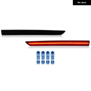 スモークリア バンパー リフレクター BMW 3シリーズ F80 2014-2018 4シリーズ F82 F83 M4 2014-2020 LEDテールブレーキシグナル ハザード灯 - Smoked Lens