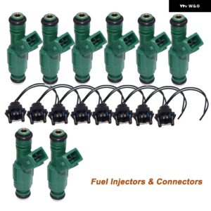 42ポンド燃料 インジェクター コネクタ付き アウディ 1.8T BMW 1.9L FORD CHRYSLER 2.0L 2.3L 2.4L 440CC 0 280 155 968 0280155968 0280156127 - Fuel Injector Plugs