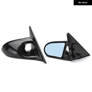 ペア 手動調節式バックミラー ホンダ シビック 4ドア セダン 1996-2000 スプーン スタイル ドア サイド ウィング ビューミラー - black