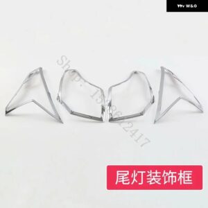 トヨタ RAV4 2014 2015 ABS クローム フロント リア ヘッドライト ランプ カバー カーアクセサリー - Rear