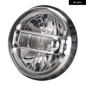 7インチ LED ヘッドライト ビーム DRL ハーレー ツーリング ロードキング ストリートグライド スペシャル ファットボーイ 4.5インチ フォグランプ - Silver