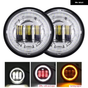 7インチ LED ヘッドライト ビーム DRL ハーレー ツーリング ロードキング ストリートグライド スペシャル ファットボーイ 4.5インチ フォグランプ - 4.5inch foglight2