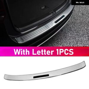 カーアクセサリー VOLKSWAGEN TERAMONT 2017-2023 ステンレス スレッショルドガード トランク スレッショルドガード 傷防止 - Silver Brushed C